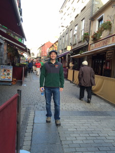 Walking the streets of Galway.