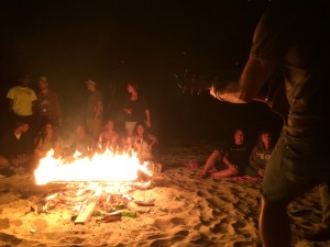 There's nothing like a bonfire on the beach on SGI! 
