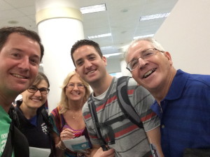 At the cruise terminal in Vancouver with my parents and brother Tony and his future wife, Ann.