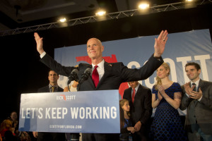 Governor Rick Scott re-elected. Let's Keep Working, Florida!