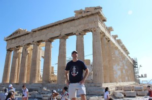 At the Acropolis in Athens, Greece.
